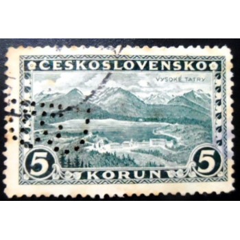 Selo postal da Tchecoslováquia de 1926 Vysoké Tatry