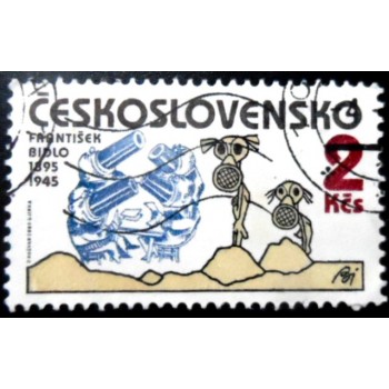 Selo postal da Tchecoslováquia de 1985 Josef Capek