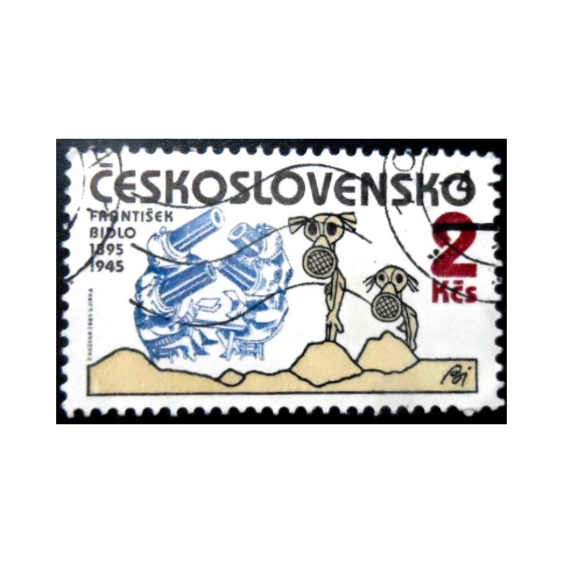 Selo postal da Tchecoslováquia de 1985 Josef Capek