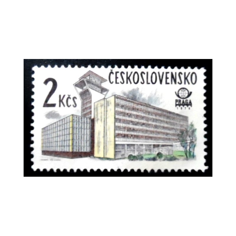 Selo postal da Tchecoslováquia de 1978 Ministry of Posts