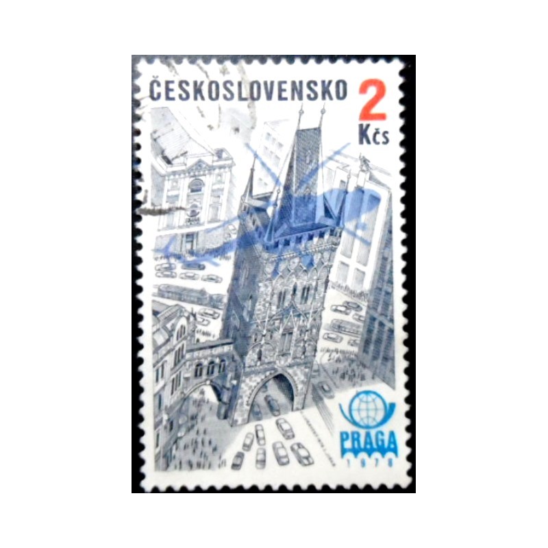 Selo postal da Tchecoslováquia de 1976 Praga 1978