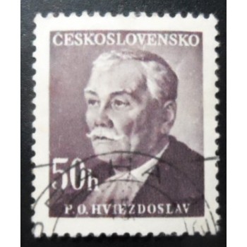 Selo postal da Tchecoslováquia de 1949 Pavol Országh Hviezdoslav