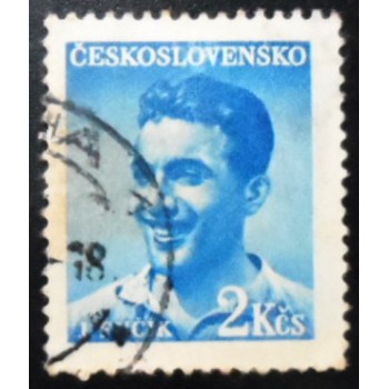 Selo postal da Tchecoslováquia de 1949 Julius Fučík U