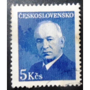 Selo postal da Tchecoslováquia de 1948 Dr. Edvard Beneš  5