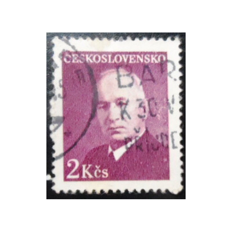 Selo postal da Tchecoslováquia de 1948 Dr. Edvard Beneš 2