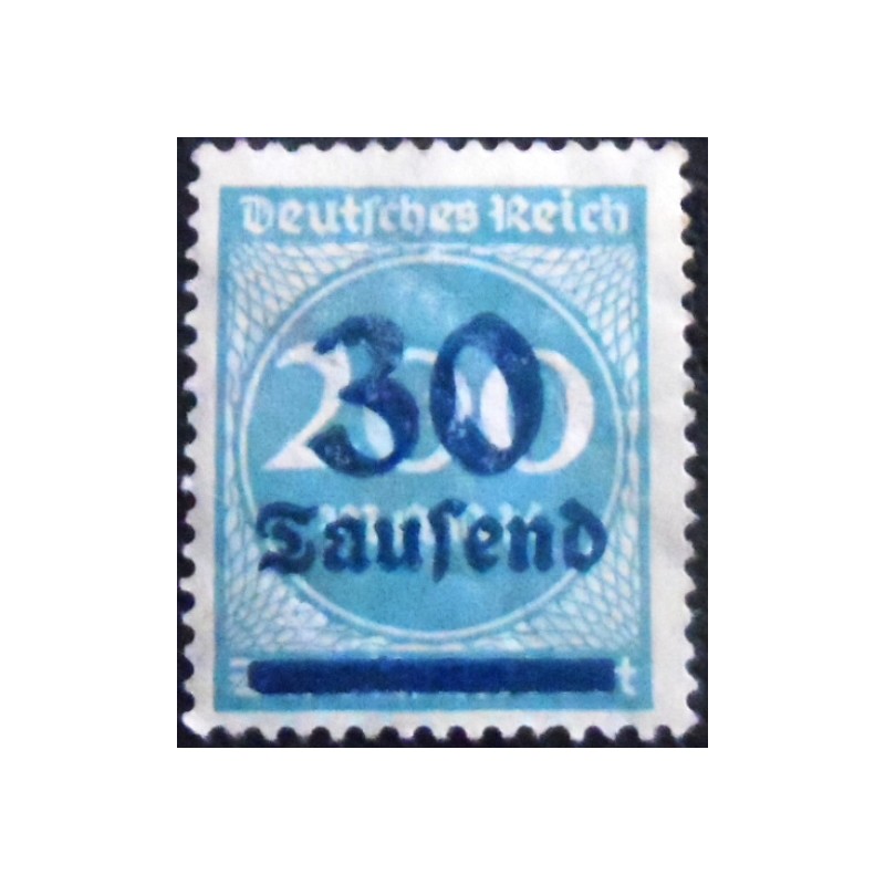 Imagem do Selo postal Alemanha Reich de 1923 Surcharge 30T on 200
