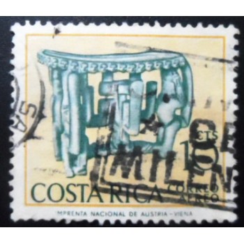 Selo postal da Costa Rica de 1963 Ornamental Stool