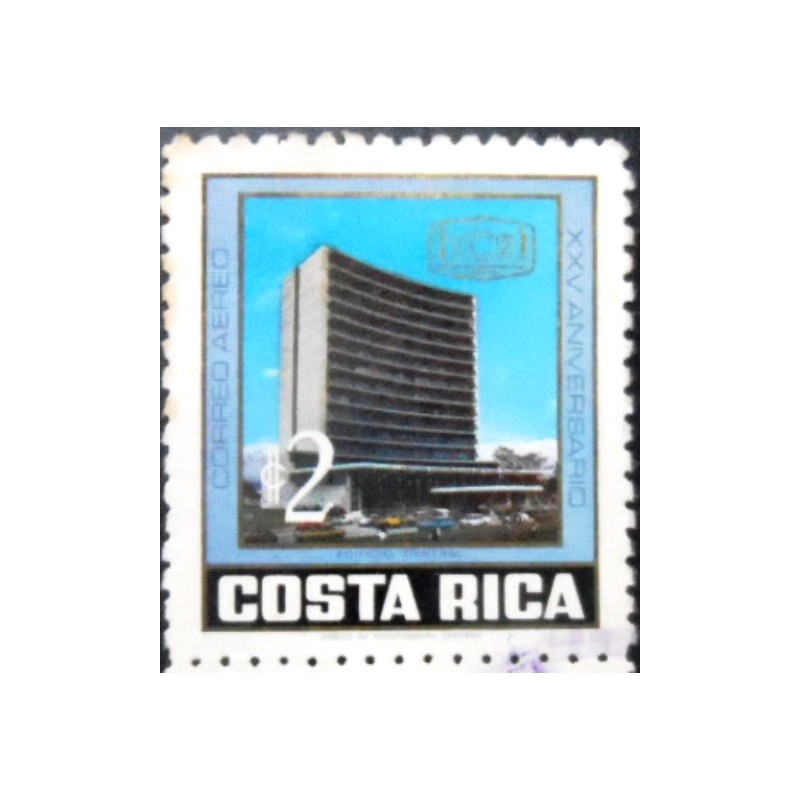 Selo postal da Costa Rica de 1974 I.C.E. Headquarters