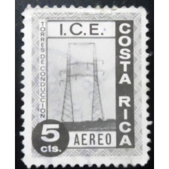 Selo da Costa Rica de 1967 Electric Pylons