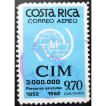 Selo postal da Costa Rica de 1982 CIM Emblem