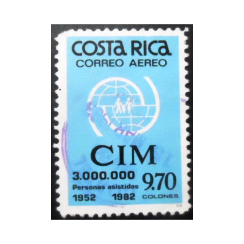 Selo postal da Costa Rica de 1982 CIM Emblem