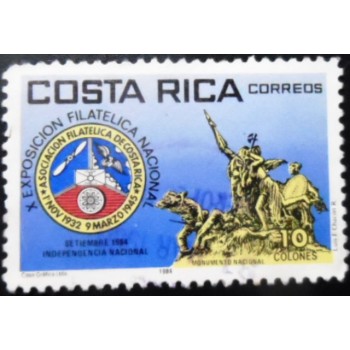 Selo postal da Costa Rica de 1984 Tribute to the National Monument