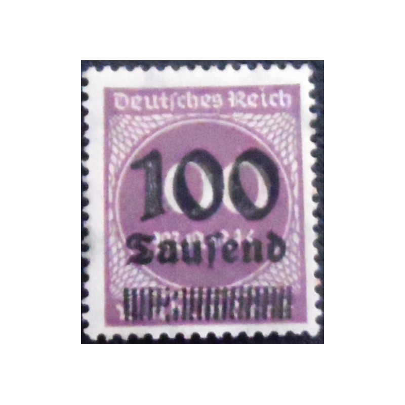Imagem do Selo postal Alemanha Reich de 1923 Surcharge 100T on 100m
