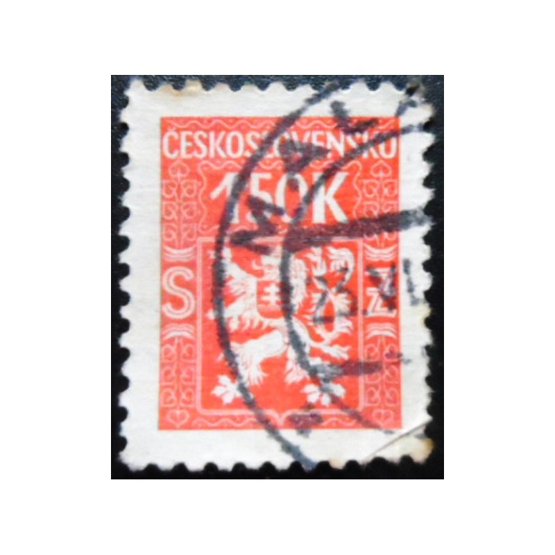 Selo postal da Tchecoslováquia de 1945 Coat of Arms 1,50