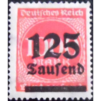 Imagem do Selo postal Alemanha Reich de 1923 Surcharge 125T on 1000m