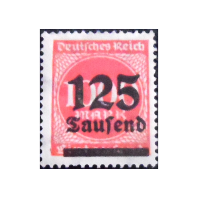 Imagem do Selo postal Alemanha Reich de 1923 Surcharge 125T on 1000m