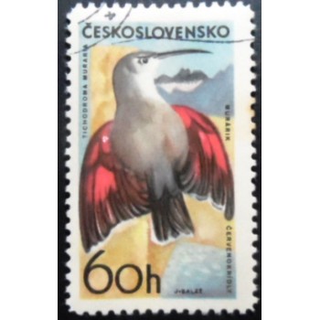 Selo postal da Tchecoslováquia de 1965 Wallcreeper