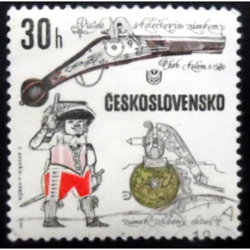 Selo postal da Tchecoslováquia de 1969 Cheb pistol