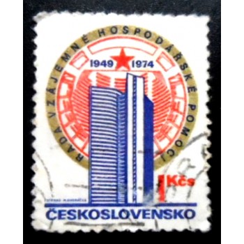 Selo postal da Tchecoslováquia de 1974 Anniversary of COMECON