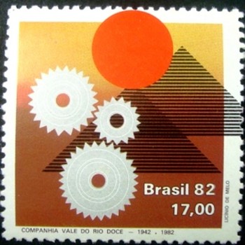 Selo postal do Brasil de 1982 Vale do Rio Doce M