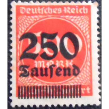 Imagem do Selo postal Alemanha Reich de 1923 Surcharge 250T on 500m