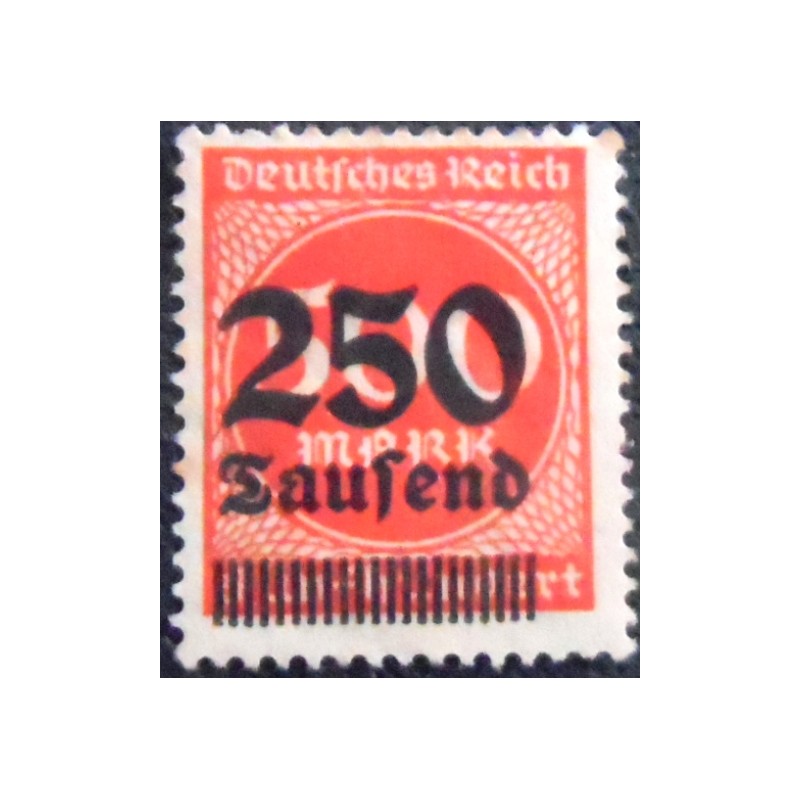 Imagem do Selo postal Alemanha Reich de 1923 Surcharge 250T on 500m
