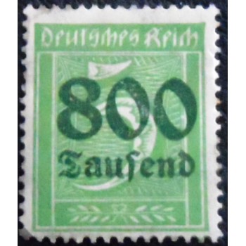 Imagem do Selo postal Alemanha Reich de 1923 Surcharge 800T on 5pf