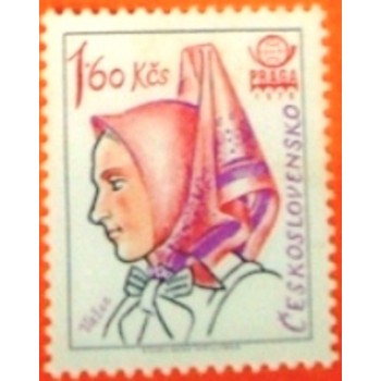 Selo postal da Tchecoslováquia de 1977 Važec