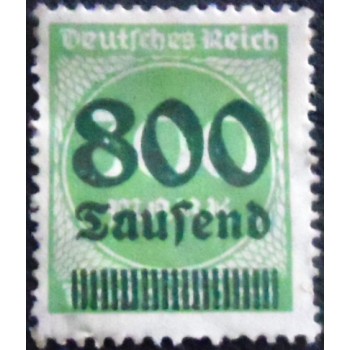 Imagem do Selo postal Alemanha Reich de 1923 Surcharge 800T on 300m