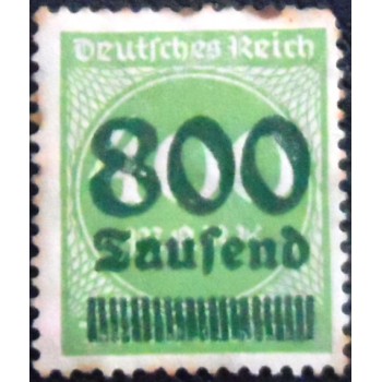 Imagem do Selo postal Alemanha Reich de 1923 Surcharge 800T on 400m