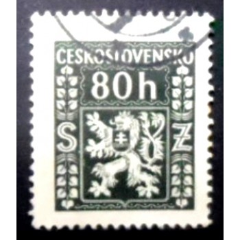 Selo postal da Tchecoslováquia de 1947 Coat of Arms 80