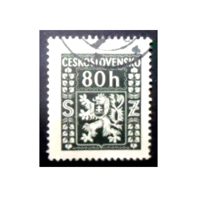 Selo postal da Tchecoslováquia de 1947 Coat of Arms 80