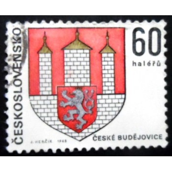 Selo postal da Tchecoslováquia de 1968 České Budějovice