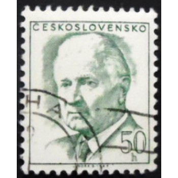 Selo postal da Tchecoslováquia de 1970 Ludvík Svoboda 50