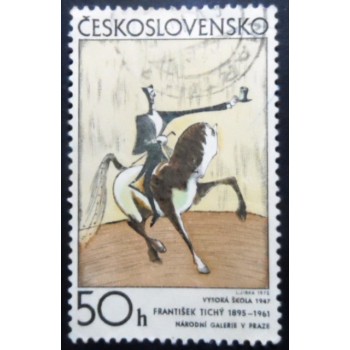 Selo da Tchecoslováquia de 1972 Dressage by Frantisek Tichý