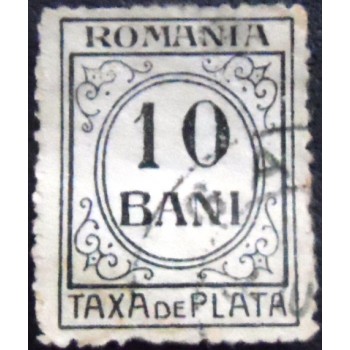 Imagem do Selo postal da Romênia de 1920 Standing Oval 10