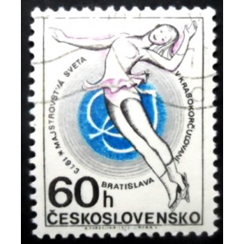 Selo da Tchecoslováquia de 1973 World figure skating