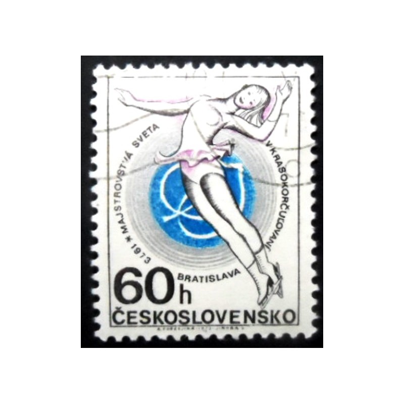 Selo da Tchecoslováquia de 1973 World figure skating