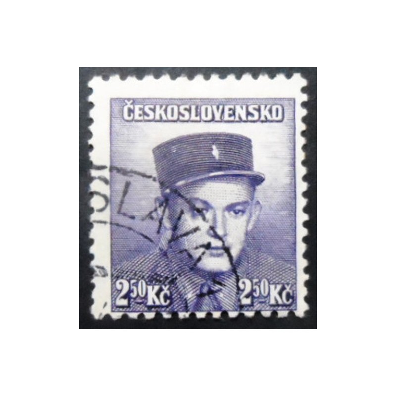 Selo postal da Tchecoslováquia de 1945 Stanislav Zimrich