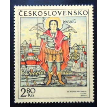 Selo postal da Tchecoslováquia de 1970 St. Michael