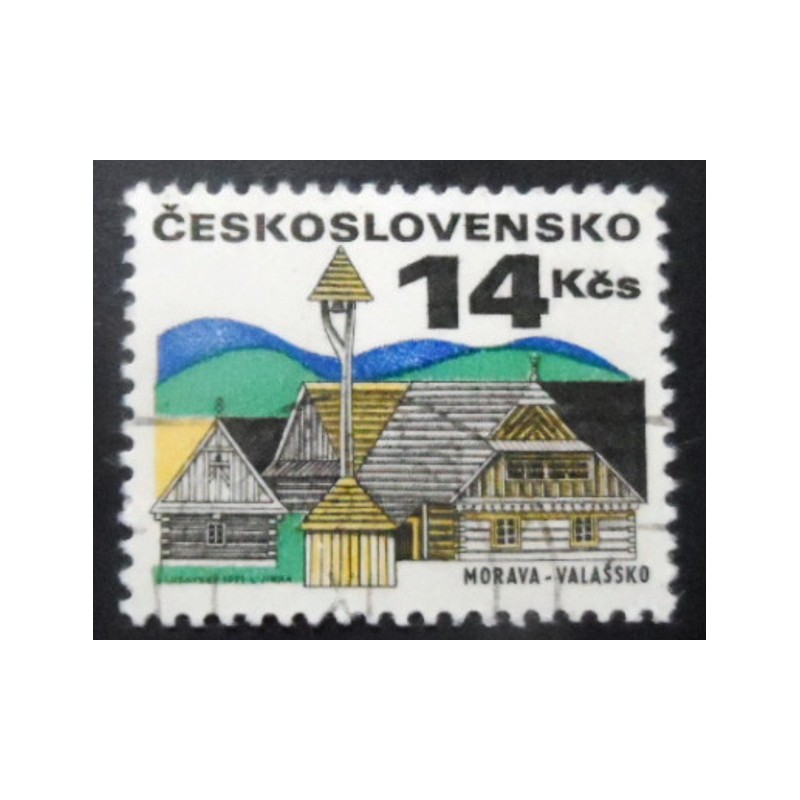 Selo postal da Tchecoslováquia de 1971 Moravia Valašsko