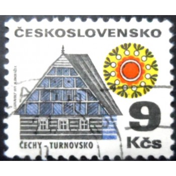 Selo postal da Tchecoslováquia de 1971 Čechy Turnovsko