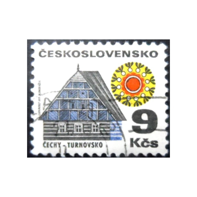 Selo postal da Tchecoslováquia de 1971 Čechy Turnovsko