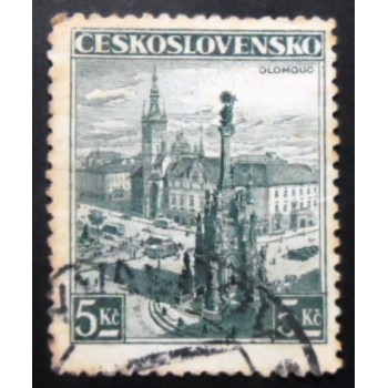 Selo postal da Tchecoslováquia de 1936 Olomouc