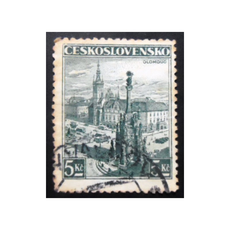 Selo postal da Tchecoslováquia de 1936 Olomouc