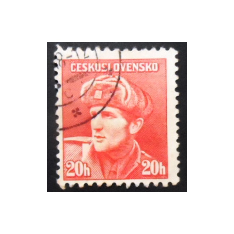 Selo postal da Tchecoslováquia de 1945 Captain Otakat Jaro