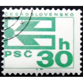 Selo postal da Tchecoslováquia de 1976 Postal Code Campaign 30