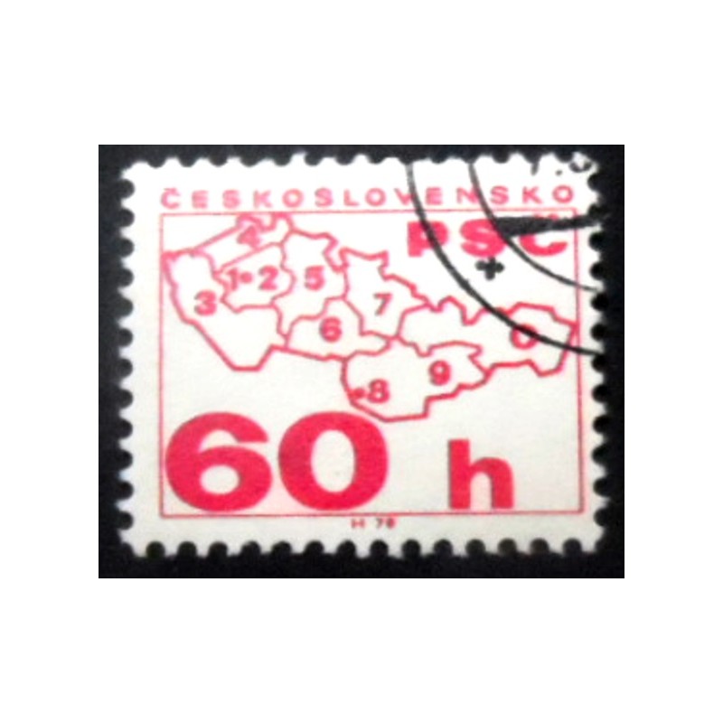 Selo postal da Tchecoslováquia de 1976 Postal Code Campaign 60