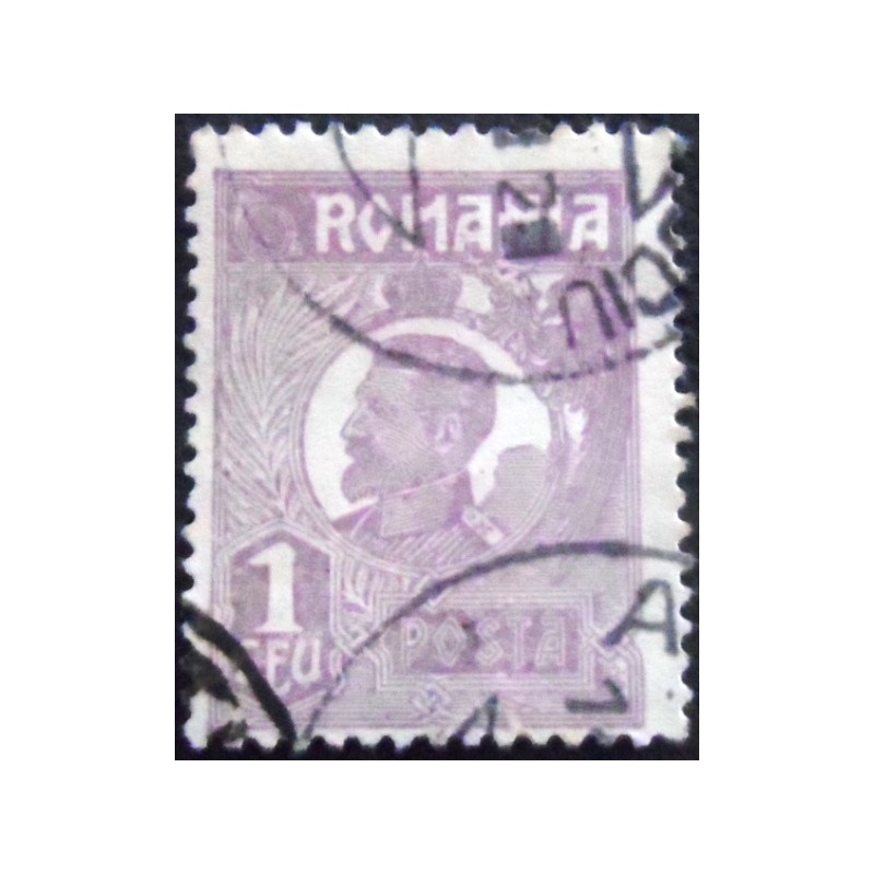 Imagem do Selo postal da Romênia de 1920 Ferdinand I 1