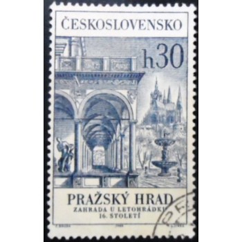 Selo postal da Tchecoslováquia de 1966 St. Vitus Cathedral